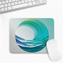 Tsunami Tidal Wave Wave Minimalist Ocean Sea 2 Small Mousepad by Wegoenart