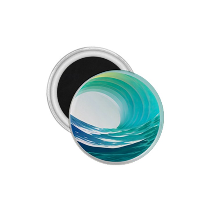 Tsunami Tidal Wave Wave Minimalist Ocean Sea 2 1.75  Magnets