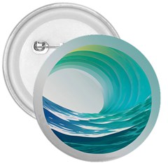 Tsunami Tidal Wave Wave Minimalist Ocean Sea 2 3  Buttons by Wegoenart