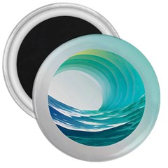 Tsunami Tidal Wave Wave Minimalist Ocean Sea 2 3  Magnets by Wegoenart