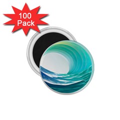 Tsunami Tidal Wave Wave Minimalist Ocean Sea 2 1 75  Magnets (100 Pack)  by Wegoenart