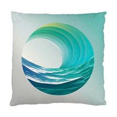 Tsunami Tidal Wave Wave Minimalist Ocean Sea 2 Standard Cushion Case (one Side) by Wegoenart