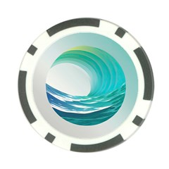 Tsunami Tidal Wave Wave Minimalist Ocean Sea 2 Poker Chip Card Guard (10 Pack) by Wegoenart