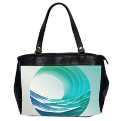 Tsunami Tidal Wave Wave Minimalist Ocean Sea 2 Oversize Office Handbag (2 Sides) by Wegoenart