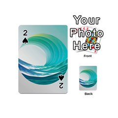 Tsunami Tidal Wave Wave Minimalist Ocean Sea 2 Playing Cards 54 Designs (mini) by Wegoenart