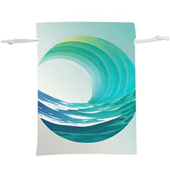 Tsunami Tidal Wave Wave Minimalist Ocean Sea 2 Lightweight Drawstring Pouch (xl) by Wegoenart