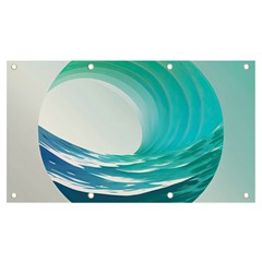 Tsunami Tidal Wave Wave Minimalist Ocean Sea 2 Banner And Sign 7  X 4  by Wegoenart