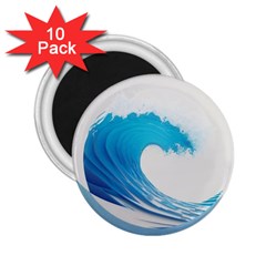 Wave Tsunami Tidal Wave Ocean Sea Water 2 25  Magnets (10 Pack)  by Wegoenart