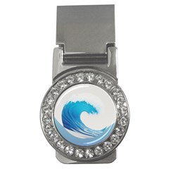 Wave Tsunami Tidal Wave Ocean Sea Water Money Clips (cz)  by Wegoenart