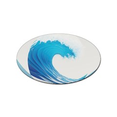 Wave Tsunami Tidal Wave Ocean Sea Water Sticker (oval) by Wegoenart