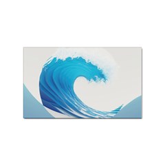 Wave Tsunami Tidal Wave Ocean Sea Water Sticker (rectangular) by Wegoenart