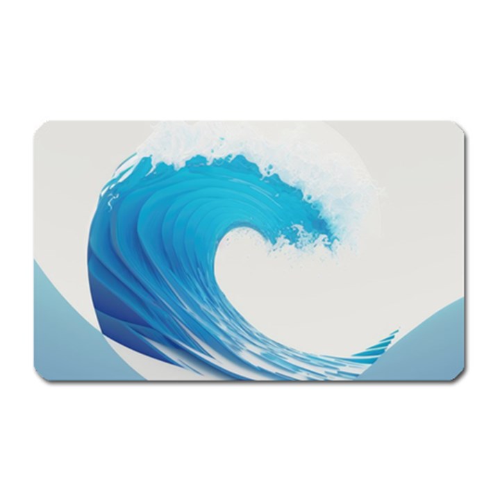 Wave Tsunami Tidal Wave Ocean Sea Water Magnet (Rectangular)