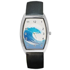 Wave Tsunami Tidal Wave Ocean Sea Water Barrel Style Metal Watch by Wegoenart