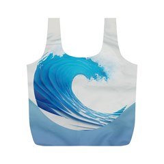 Wave Tsunami Tidal Wave Ocean Sea Water Full Print Recycle Bag (m) by Wegoenart