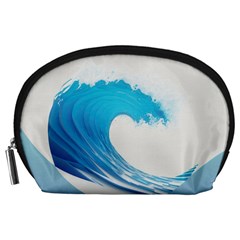 Wave Tsunami Tidal Wave Ocean Sea Water Accessory Pouch (large) by Wegoenart