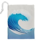 Wave Tsunami Tidal Wave Ocean Sea Water Drawstring Pouch (5XL) Back