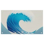 Wave Tsunami Tidal Wave Ocean Sea Water Banner and Sign 7  x 4  Front