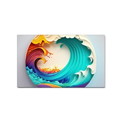 Tsunami Tidal Wave Wave Minimalist Ocean Sea 3 Sticker (rectangular) by Wegoenart