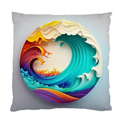 Tsunami Tidal Wave Wave Minimalist Ocean Sea 3 Standard Cushion Case (two Sides) by Wegoenart