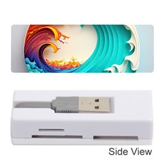 Tsunami Tidal Wave Wave Minimalist Ocean Sea 3 Memory Card Reader (stick) by Wegoenart