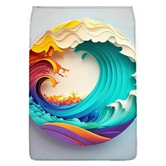 Tsunami Tidal Wave Wave Minimalist Ocean Sea 3 Removable Flap Cover (l) by Wegoenart