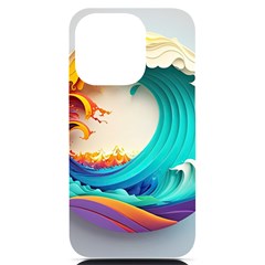 Tsunami Tidal Wave Wave Minimalist Ocean Sea 3 Iphone 14 Pro Black Uv Print Case