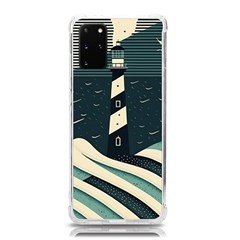 Lighthouse Abstract Ocean Sea Waves Water Blue Samsung Galaxy S20plus 6 7 Inch Tpu Uv Case by Wegoenart