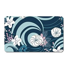 Flowers Pattern Floral Ocean Abstract Digital Art Magnet (Rectangular)