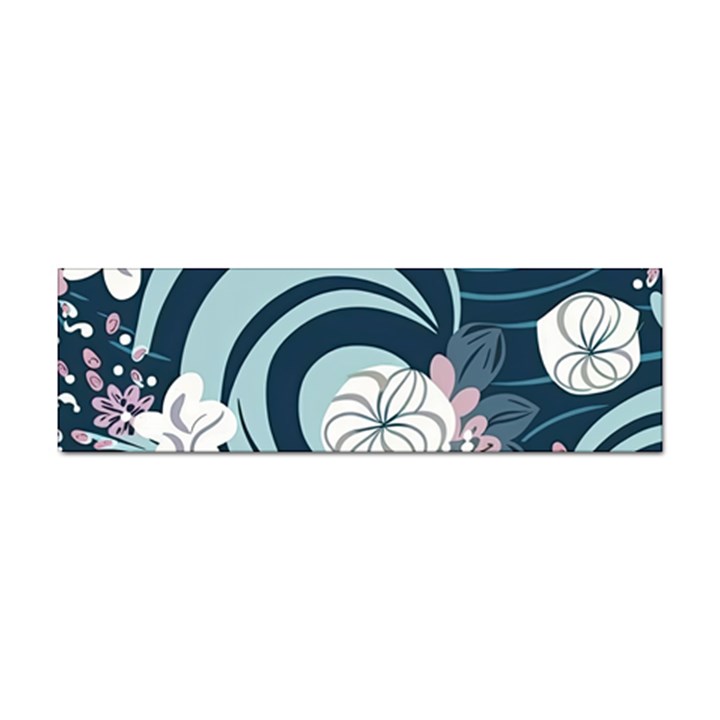 Flowers Pattern Floral Ocean Abstract Digital Art Sticker Bumper (100 pack)