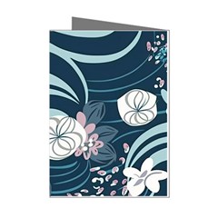 Flowers Pattern Floral Ocean Abstract Digital Art Mini Greeting Cards (Pkg of 8)