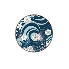 Flowers Pattern Floral Ocean Abstract Digital Art Hat Clip Ball Marker (4 pack)