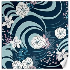 Flowers Pattern Floral Ocean Abstract Digital Art Canvas 12  x 12 