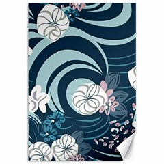 Flowers Pattern Floral Ocean Abstract Digital Art Canvas 12  x 18 