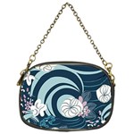 Flowers Pattern Floral Ocean Abstract Digital Art Chain Purse (One Side) Front