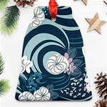 Flowers Pattern Floral Ocean Abstract Digital Art Bell Ornament (Two Sides) Front