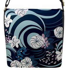 Flowers Pattern Floral Ocean Abstract Digital Art Flap Closure Messenger Bag (S)