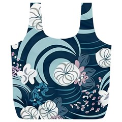 Flowers Pattern Floral Ocean Abstract Digital Art Full Print Recycle Bag (xl) by Wegoenart