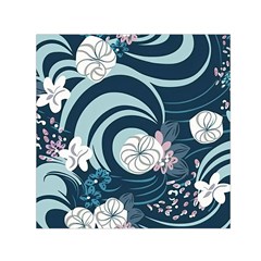 Flowers Pattern Floral Ocean Abstract Digital Art Square Satin Scarf (30  x 30 )