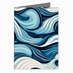 Pattern Ocean Waves Arctic Ocean Blue Nature Sea Greeting Cards (pkg Of 8) by Wegoenart