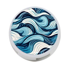 Pattern Ocean Waves Arctic Ocean Blue Nature Sea 4-port Usb Hub (two Sides) by Wegoenart