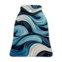 Pattern Ocean Waves Arctic Ocean Blue Nature Sea Ornament (bell)