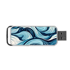 Pattern Ocean Waves Arctic Ocean Blue Nature Sea Portable Usb Flash (two Sides) by Wegoenart