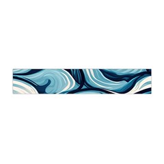 Pattern Ocean Waves Arctic Ocean Blue Nature Sea Premium Plush Fleece Scarf (mini) by Wegoenart