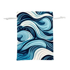 Pattern Ocean Waves Arctic Ocean Blue Nature Sea Lightweight Drawstring Pouch (s) by Wegoenart