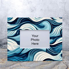 Pattern Ocean Waves Arctic Ocean Blue Nature Sea White Tabletop Photo Frame 4 x6  by Wegoenart