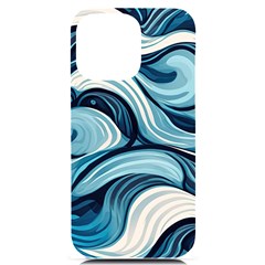 Pattern Ocean Waves Arctic Ocean Blue Nature Sea Iphone 14 Pro Max Black Uv Print Case by Wegoenart