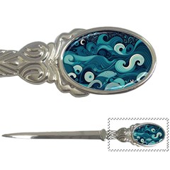 Waves Ocean Sea Abstract Whimsical Abstract Art Letter Opener by Wegoenart