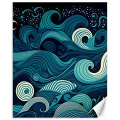 Waves Ocean Sea Abstract Whimsical Abstract Art Canvas 16  X 20  by Wegoenart