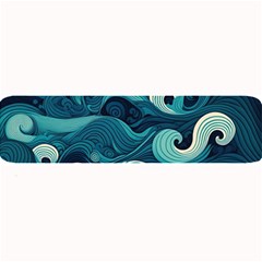 Waves Ocean Sea Abstract Whimsical Abstract Art Large Bar Mat by Wegoenart