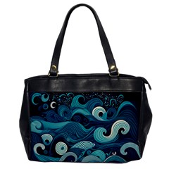 Waves Ocean Sea Abstract Whimsical Abstract Art Oversize Office Handbag by Wegoenart